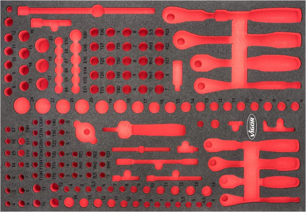 Heißes Angebot VIGOR Weichschaumeinlage leer V6821-L L x B x H: 563 mm x 393 mm x 35 mm