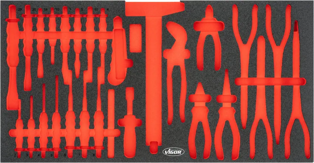 VIGOR Weichschaumeinlage leer V7015N-L L x B x H: 750 mm x 393 mm x 35 mm Nur Für Kurze Zeit