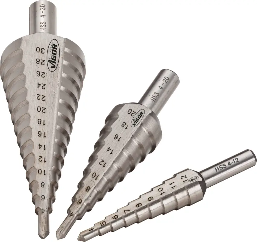 VIGOR HSS-Stufenbohrer Satz V1707 3-teilig Anzahl Werkzeuge: 3 Knallerangebot