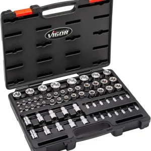 VIGOR Steckschlüsseleinsatz Satz V7920N 1/4", 3/8", 1/2" EP Profil, IP Profil Schneller Versand
