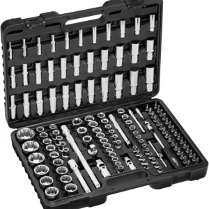 VIGOR Steckschlüssel Satz V5461 1/4", 3/8", 1/2" Außen Doppelsechskant Profil, Top-Preis