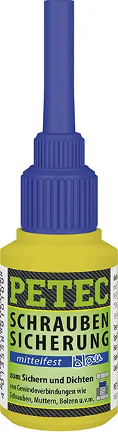 Petec Schraubensicherung mittelfest blau Schraubenkleber Flasche 10g Sonderangebot