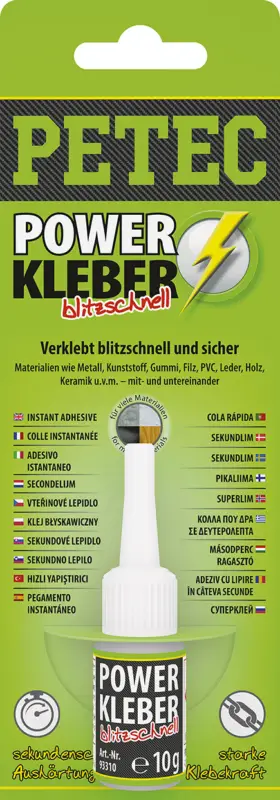 Sofort Bestellen Petec Sekundenkleber Power Kleber blitzschnell Sekundenklebstoff 10g 93410