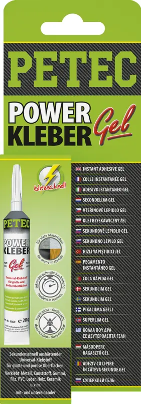 Sichere Zahlung Petec Sekundenkleber Powerkleber Power Kleber Gel Sekundenklebstoff 20g 93720