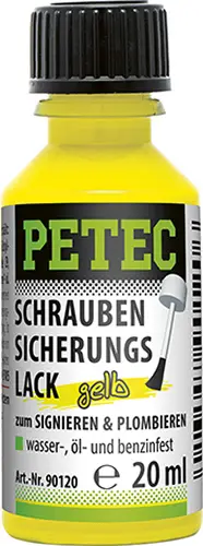 Bestpreis Petec Schraubensicherungslack Schraubenlack gelb 20ml 90120