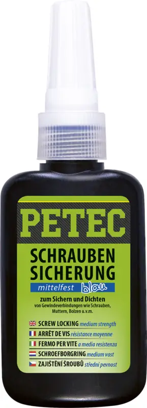 Petec Schraubensicherung mittelfest blau Schraubenkleber Flasche 50g Knallerangebot
