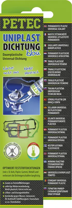 Aktuell Petec Uniplast Dichtung Motordichtung Universaldichtmasse blau 80ml 97510
