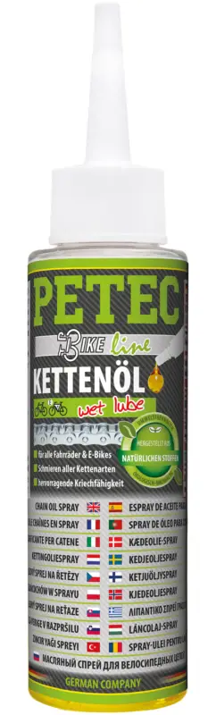 Petec Kettenspray Kettenöl Tropfflasche für Fahrrad & Motorrad 100ml 70560 Geprüft