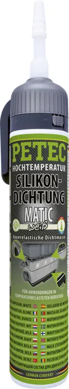 Petec Hochtemperatur-Silikondichtung Matic weiss 200ml 97920 Abverkauf