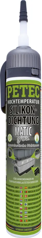 Petec Hochtemperatur Silikondichtung Matic grau dauerelastisch 260°C 200ml 97620 Highlight