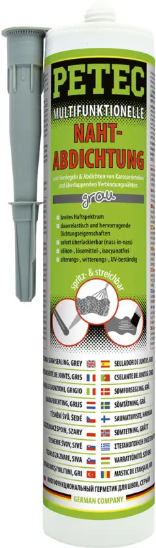 Petec Multifunktionelle Nahtabdichtung, grau spritz- & streichbar 310ml 94131 Jetzt Kaufen