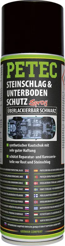 Petec Steinschlag Unterbodenschutz schwarz Kautschuk überlackierbar 500ml 73250 Bestseller