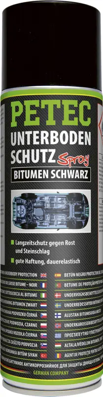 Neu Petec Bitumen Unterbodenschutz Spray schwarz Langzeitschutz 500ml 73150