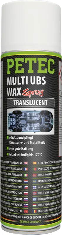 Wochenendangebot Petec Multi UBS Wax Spraydose transparent Unterbodenschutz 500ml 73450