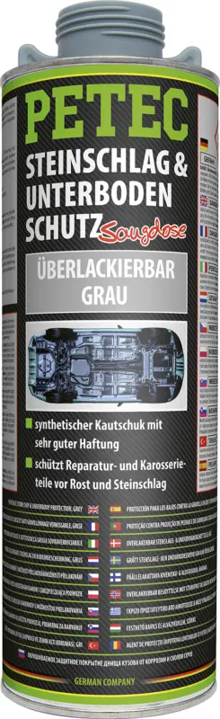 Mega-Angebot Petec Steinschlag & Unterbodenschutz grau Kautschuk Überlackierbar 1L 73310