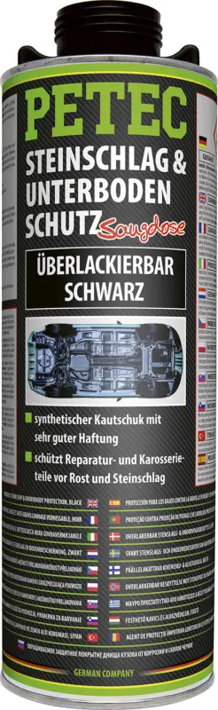 Solange Der Vorrat Reicht Petec Steinschlag- & Unterbodenschutz schwarz Kautschuk 1L 73210