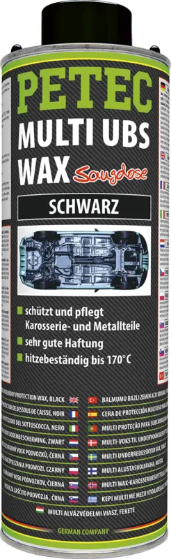 Schneller Versand Petec Multi UBS Wax Unterbodenschutz Rostschutz schwarz Saugdose 1L 73420