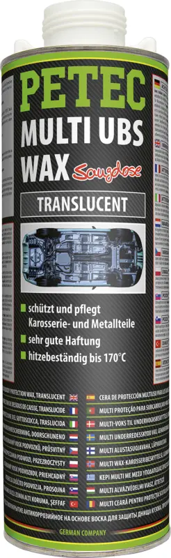 Petec Multi UBS Wax Transparent Unterbodenwachs Saugdose 1L 73410 Neuheit