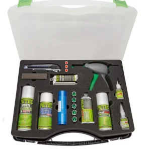 Heißes Angebot Petec Kunststoff Repair-Kit im Koffer Kleben Füllen Spachteln Holz Gummi 98309