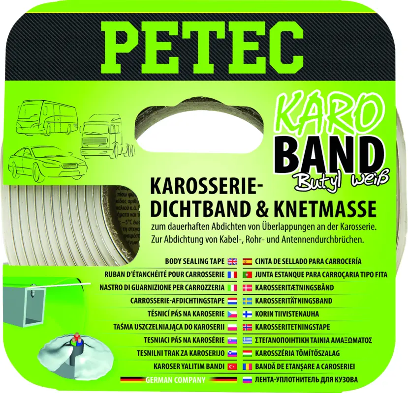 Sofort Bestellen Petec Dichtstoff Karo-Band Karosseriedichtband Butyl flach weiß 3m 87530