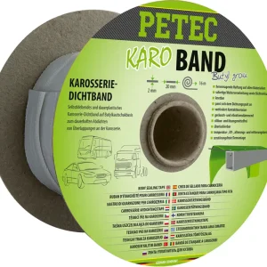 Garantierte Lieferung Petec Dichtstoff Karo-Band Karosseriedichtband Butyl flach grau 16m 87520