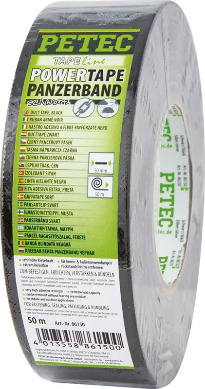 Petec Klebeband Powertape Panzerband schwarz Gewebeband Gaffatape 50m 86150 Highlight