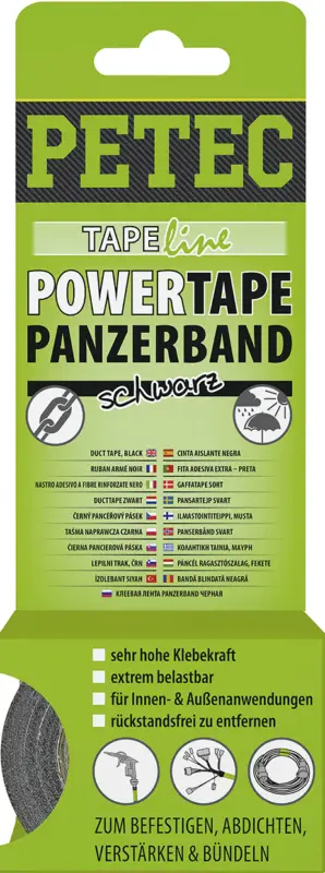 Petec Klebeband Powertape Panzerband schwarz Gewebeband Gaffatape SB-Karte 86105 Sonderaktion