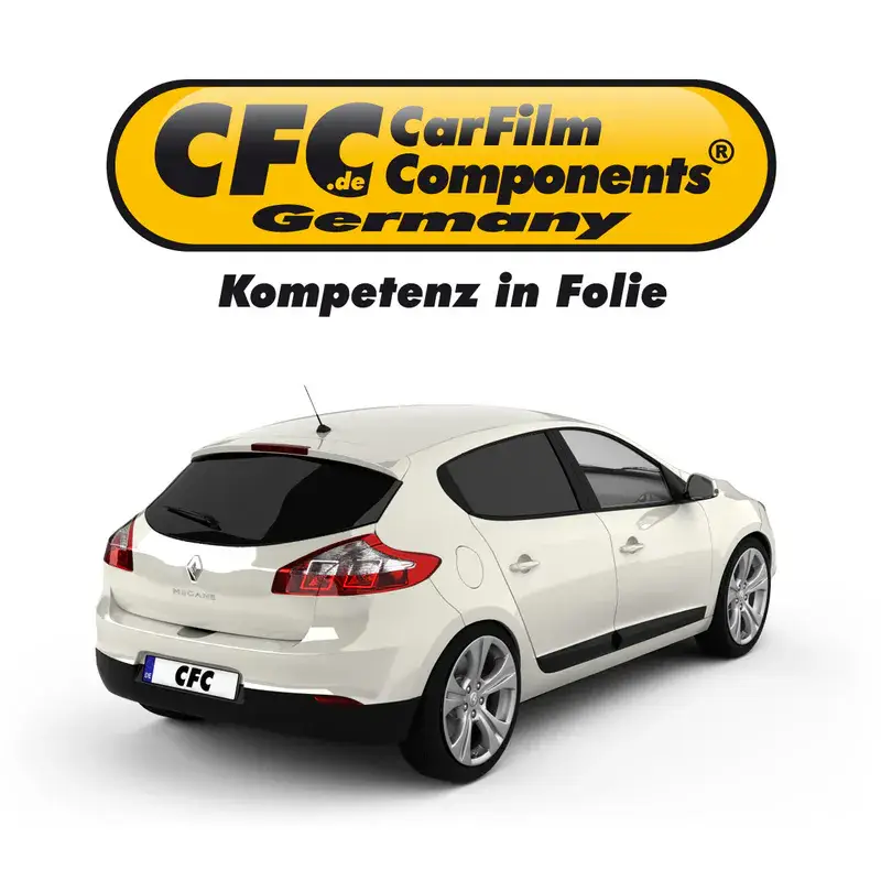 Zertifiziert CFC Tönungsfolie KFZ-spezifisch 3D vorgeformt für Renault Megane 2 (BM/CM) 5-türig 11/02-11/08