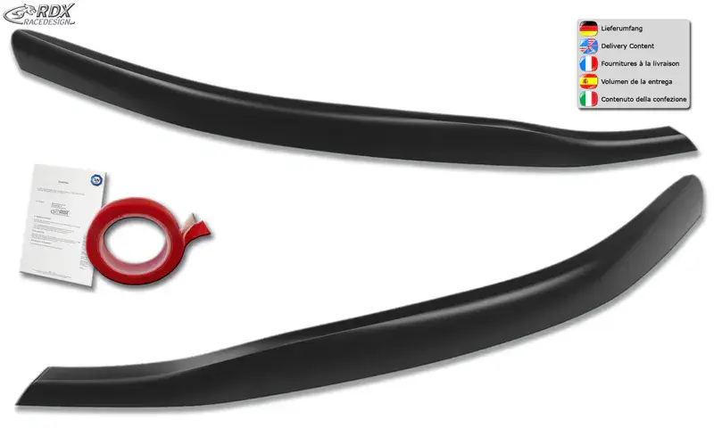 Neu RDX Scheinwerferblenden für FORD Transit Custom & Tourneo Custom (für Halogen, 2023-heute) Böser Blick