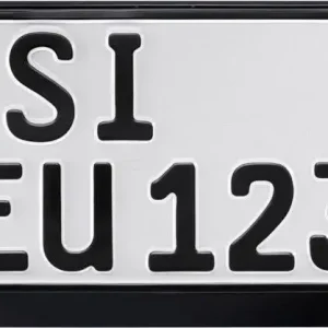 Motorrad Kennzeichenhalter ERUT Twinline classic in Schwarz in der Größe 240 x 135 mm Begrenztes Angebot