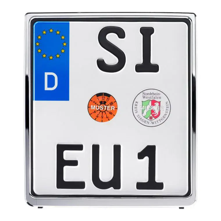 Sonderangebot Motorrad Kennzeichenhalter Eru Meta Chrom 180 Hochglanz 180 x 200