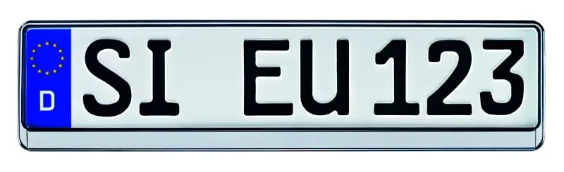 Beliebt Erich Utsch AG Kennzeichenhalter ERUCARAT Standard Silber Schwarz gerade 0195674