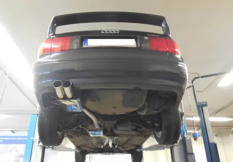 Fox Audi 80 Typ B4 quattro RS-Stoßstange Endschalldämpfer - 2x76 Typ 10 Echt