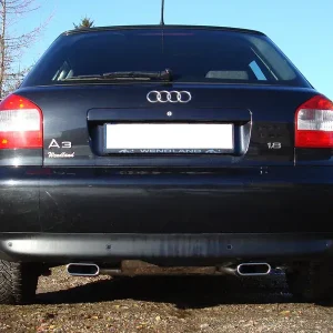Ausverkauf Fox Audi A3 Typ 8L quattro Endschalldämpfer Ausgang rechts/links Ø 63,5mm - 130x50 Typ 52 rechts/links