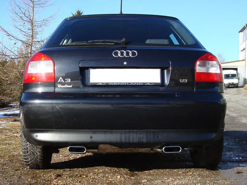 Ausverkauf Fox Audi A3 Typ 8L quattro Endschalldämpfer Ausgang rechts/links Ø 63,5mm - 130x50 Typ 52 rechts/links