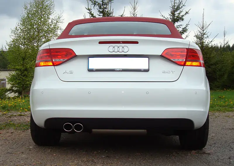 Markenware Fox Audi A3 - 8P (Cabrio) Endschalldämpfer Ø70mm einseitig - 2x76 Typ 17