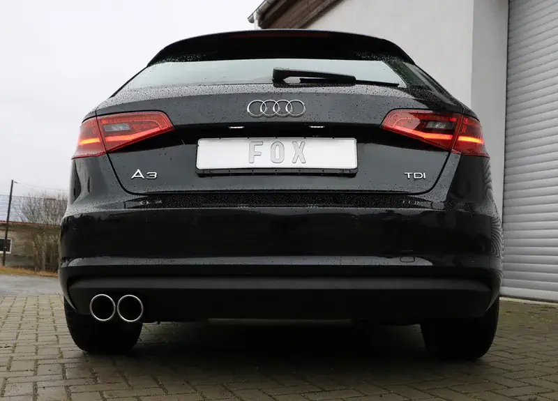 Fox Audi A3 - 8V Sportback Endschalldämpfer einseitig - 2x90 Typ 16 Begrenztes Angebot