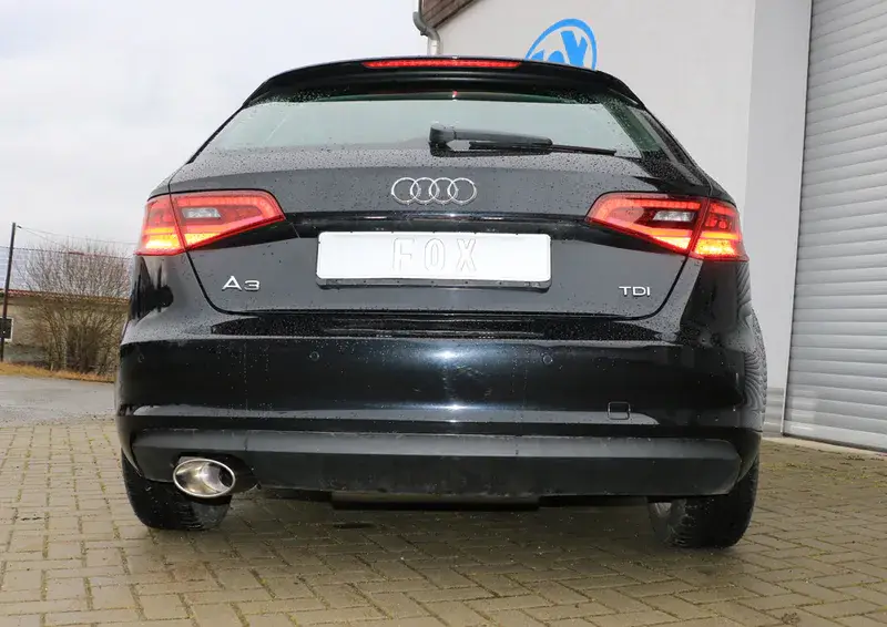 Fox Audi A3 - 8V Sportback Endschalldämpfer einseitig - 160x90 Typ 38 Mega-Angebot