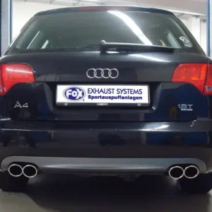 Schneller Versand Fox Audi A4 B7 - 2,0l TFSI Endrohrpaar zum Aufstecken i57mm - 2x88x74 Typ 32 rechts/links