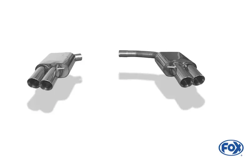 Fox Audi A4/A5/ S5 quattro - B8/ 8T Endschalldämpfer rechts/links für 2-Rohr zweiflutig - 2x90 Typ 25 rechts/links Nur Für Kurze Zeit