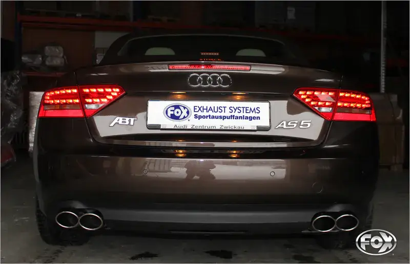 Fox Audi A4/A5 B8 Limousine/Avant/S-Line Frontantrieb & Quattro Endschalldämpfer rechts/links zweiflutig - 2x88x74 Typ 32 rechts/links Bestpreis