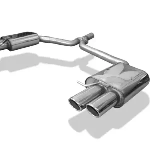 Fox Audi A5 8T Coupe + S-Line Endschalldämpfer rechts/links zweiflutig inkl. Y-Adapterrohr Ø65mm innen - 2x88x74 Typ 32 rechts/links Knallerangebot
