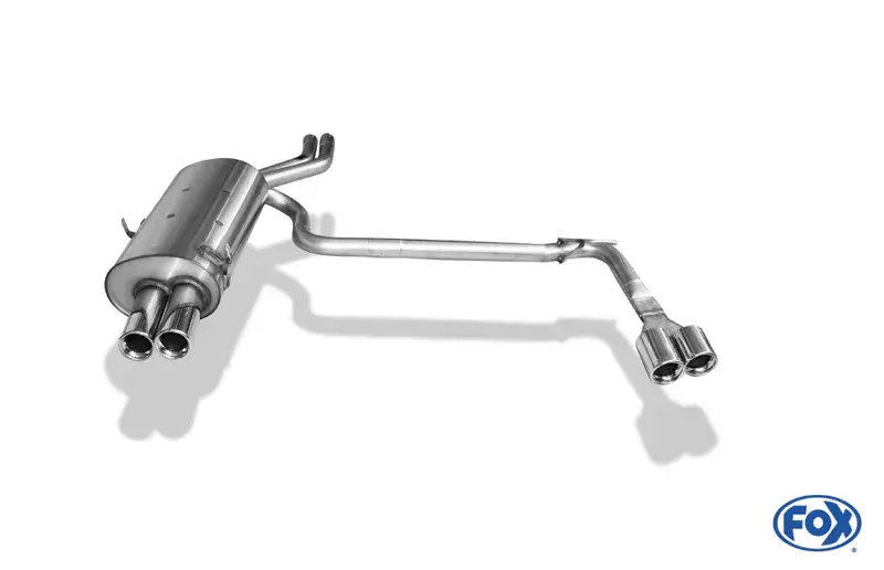 Sonderaktion Fox BMW E46 320/ 323/ 325/ 328/ 330 Endschalldämpfer Ausgang rechts/links zweiflutig - 2x76 Typ 13 rechts/links