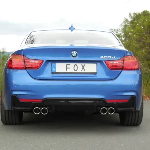 Sonderangebot Fox BMW F32 - 420d Coupe M-Paket Endschalldämpfer quer Ausgang rechts/links passend an Rieger Heckschürzeneinsatz 435i/440i Optik - 2x80 Typ 16 rechts/links