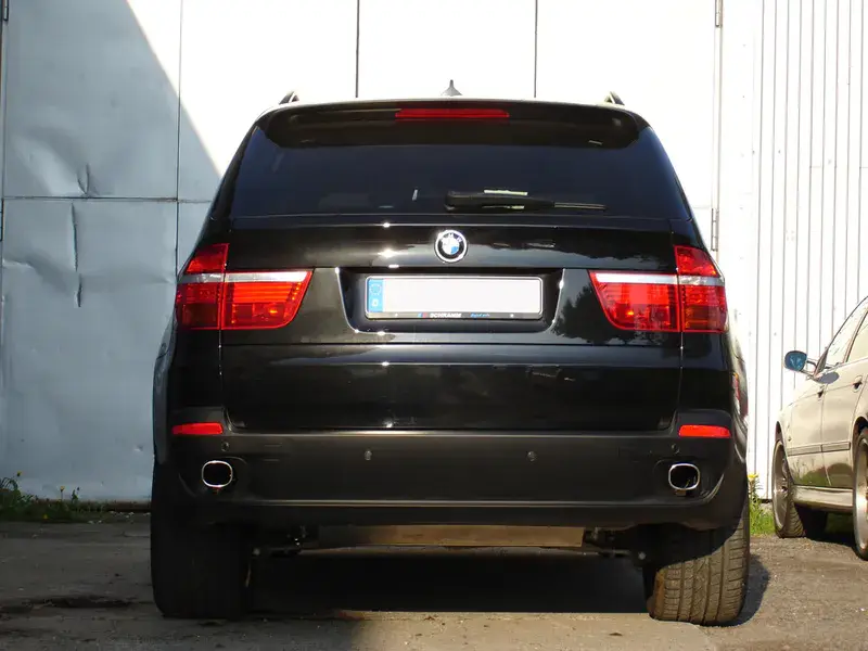 Heißes Angebot Fox BMW X5 Typ E70 Diesel Endschalldämpfer quer Ausgang rechts/links - 1x93x79 Typ 71 rechts/links