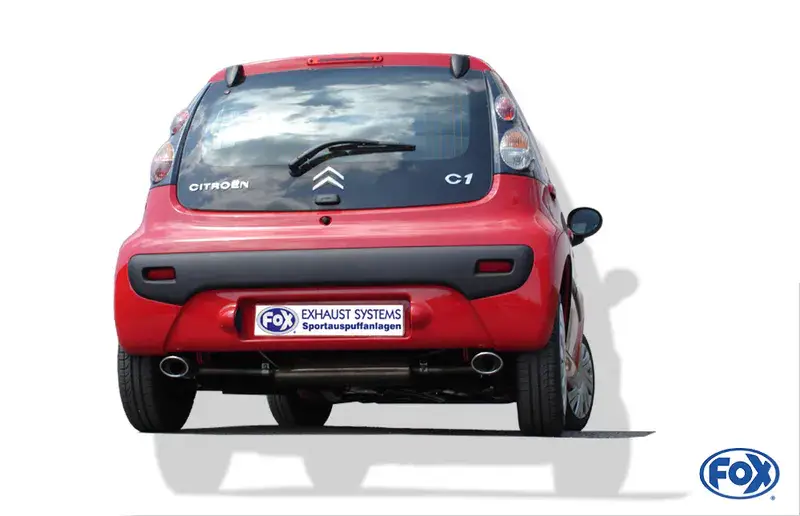 Kracherpreis Fox CitroenC1/ Toyota Aygo Endschalldämpfer Ausgang rechts/links - 106x71 Typ 33 rechts/links