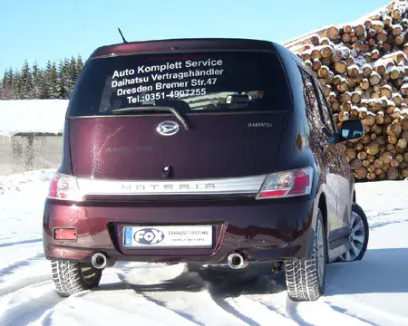 Fox Daihatsu Materia Endschalldämpfer rechts/links - 1x90 Typ 13 rechts/links Knallerangebot