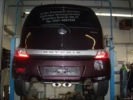 Fox Daihatsu Materia Endschalldämpfer mittig - 2x150x70 Typ 53 mittig Sichere Zahlung