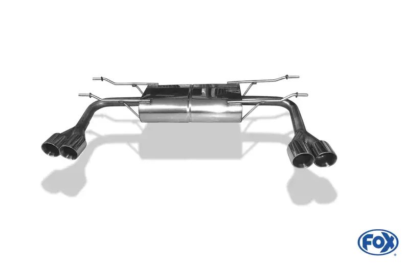 Fox Fiat 124 Spider Endschalldämpfer quer Ausgang rechts/links - 2x76 Typ 25 rechts/links Sale