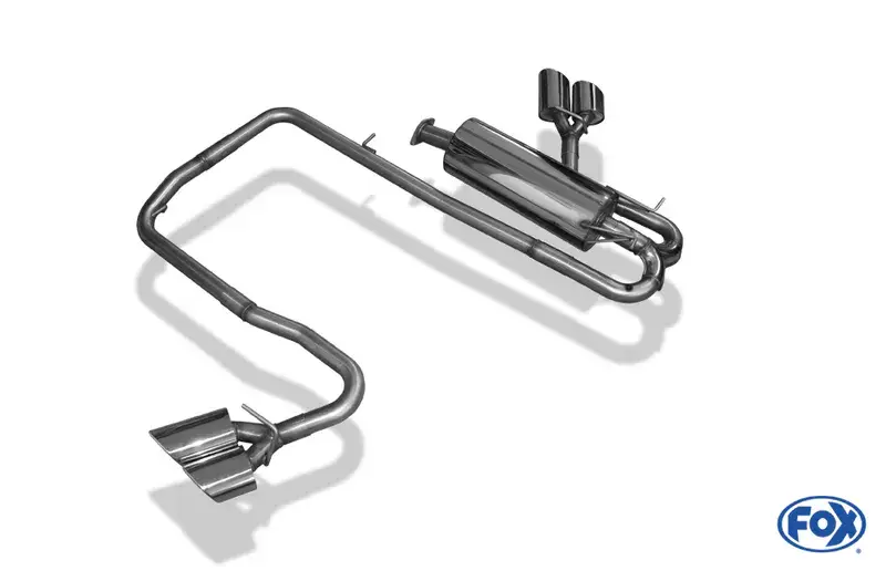 Fox Ford Ranger 2011-08/2016 - 4x4 - Doppelkabine Endschalldämpfer Sidepipe, Ausgang rechts und links am Trittbrett- 2x115x85 Typ 38 rechts/links Ausverkauf